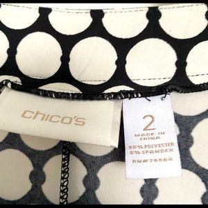 Chico's Black and White Long Sleeve Dress